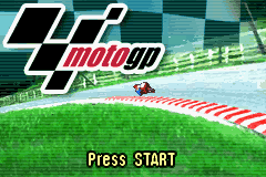 MotoGP title screen for GameBoy Advance